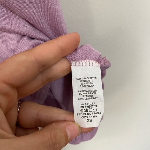 Kirra lavender purple peplum with lace XSmall - Picture 4 of 6